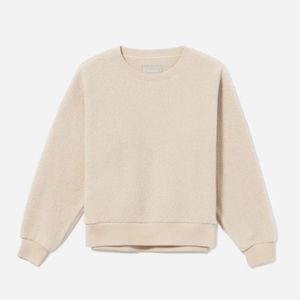 ReNew Oversized Fleece Sweatshirt in Oatmeal Size M